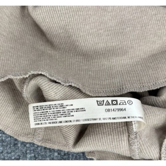 Free People Intimately Ribbed Jersey Henley Tank With Snaps Taupe Womens Small - Picture 10 of 11